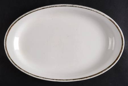 Gold Band 11" Oval Serving Platter
