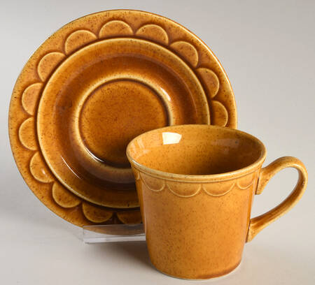 Golden Harvest Flat Cup & Saucer Set