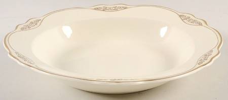 Gold Rose Rim Soup Bowl
