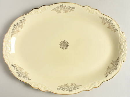 Golden Rose 2 (Virginia Rose Shape) 15" Oval Serving Platter