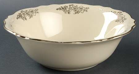 Golden Rose 2 (Virginia Rose Shape) 8" Round Vegetable Bowl