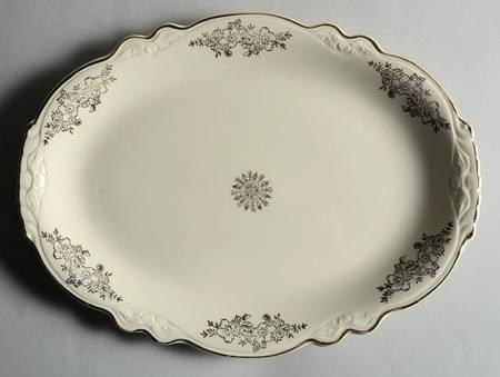 Golden Rose 2 (Virginia Rose Shape) 13" Oval Serving Platter