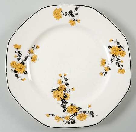 Golden Rose (Yellow Floral) Luncheon Plate