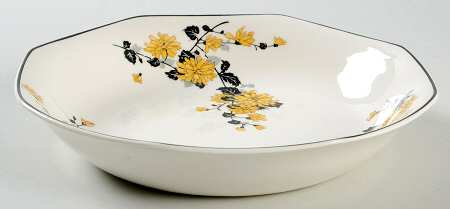 Golden Rose (Yellow Floral) Coupe Soup Bowl