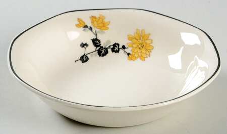 Golden Rose (Yellow Floral) Fruit/Dessert (Sauce) Bowl