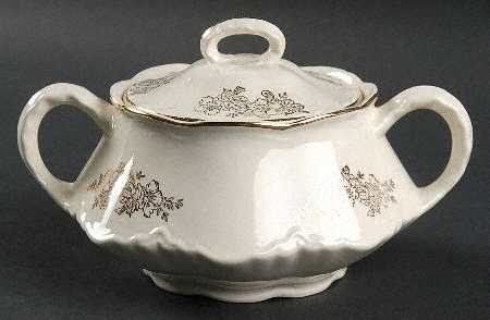 Golden Rose (Republic Shape) Sugar Bowl & Lid