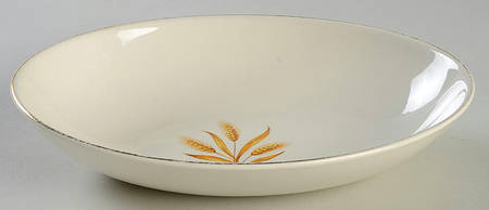 Golden Wheat 8" Oval Vegetable Bowl by Homer Laughlin 