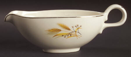 Golden Wheat (Rhythm Shape) Gravy Boat