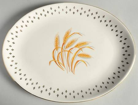 Golden Wheat 11" Oval Serving Platter