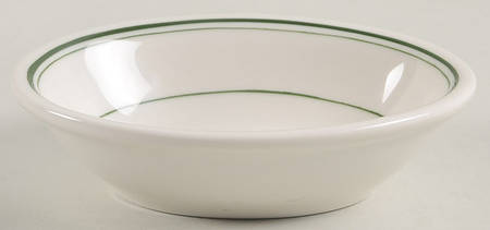 Green Band Oval Fruit/Dessert Bowl