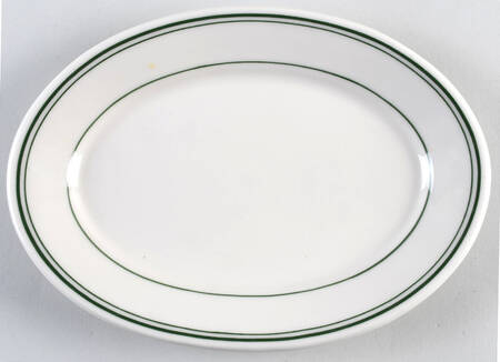 Green Band 9" Oval Serving Platter