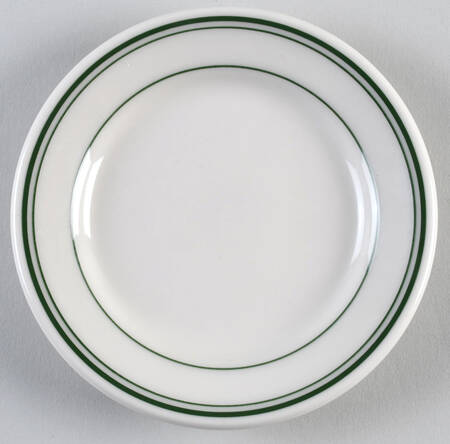 Green Band Bread & Butter Plate