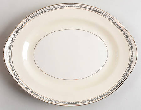 Greek Key 13" Oval Serving Platter