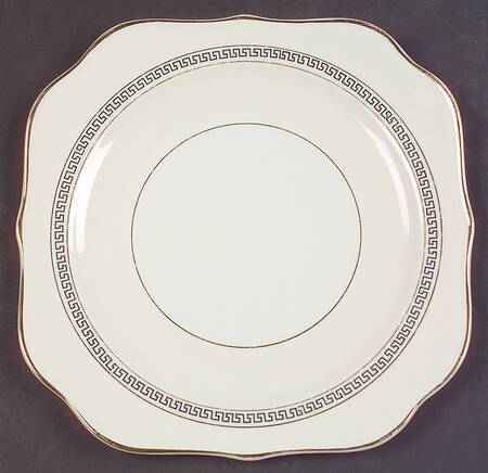 Greek Key Square Salad Plate