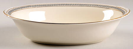 Greek Key 9" Oval Vegetable Bowl