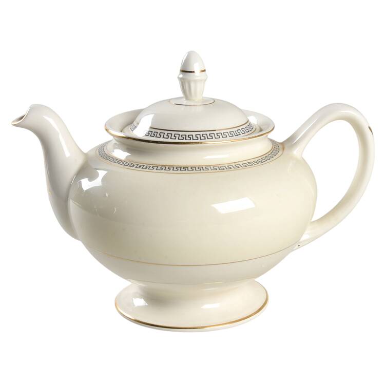 Greek Key Teapot & Lid