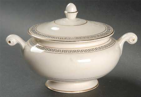 Greek Key Sugar Bowl & Lid