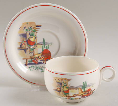 Hacienda Flat Cup & Saucer Set