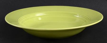 Harlequin Chartreuse Rim Soup Bowl