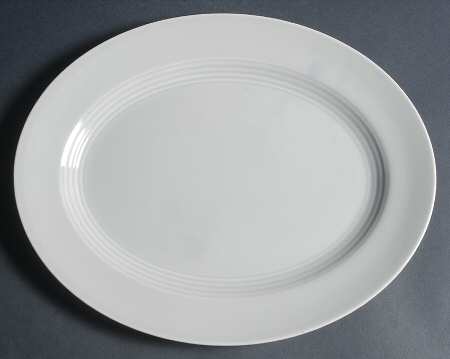 Harlequin Grey 13" Oval Serving Platter