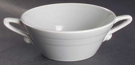 Harlequin Grey Cream Soup Bowl