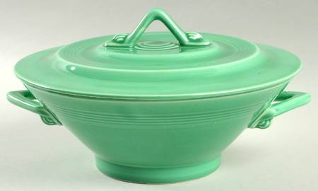 Harlequin Light Green Round Covered Vegetable