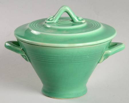 Harlequin Light Green Sugar Bowl & Lid
