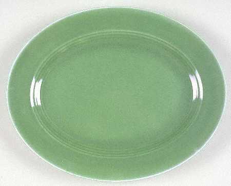 Harlequin Light Green 13" Oval Serving Platter