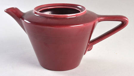Harlequin Maroon Teapot No Lid