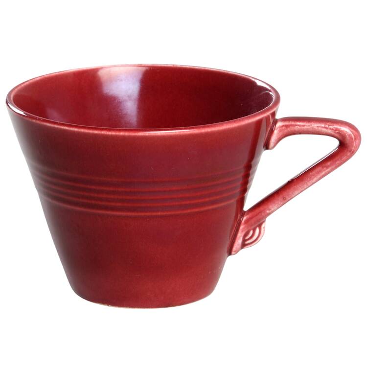 Harlequin Maroon Flat Cup
