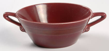 Harlequin Maroon Cream Soup Bowl