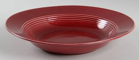 Harlequin Maroon Rim Soup Bowl