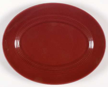 Harlequin Maroon 13" Oval Serving Platter