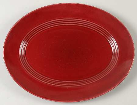 Harlequin Maroon 11" Oval Serving Platter