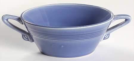 Harlequin Mauve Blue Cream Soup Bowl