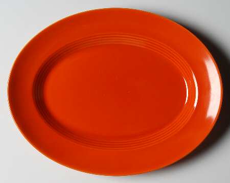Harlequin Red 11" Oval Serving Platter