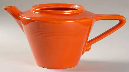 Harlequin Red Teapot No Lid