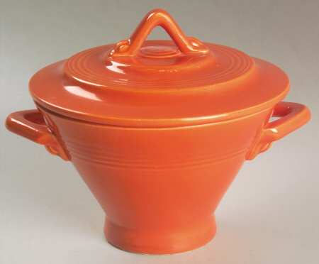 Harlequin Red Sugar Bowl & Lid