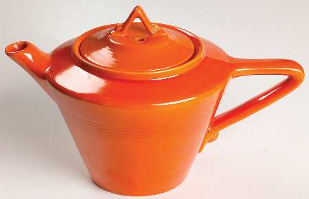 Harlequin Red Teapot & Lid