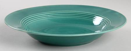 Harlequin Spruce Green Rim Soup Bowl