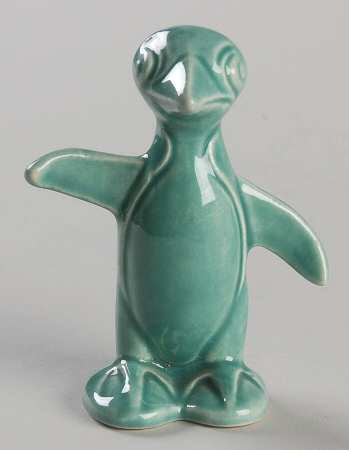 Harlequin Spruce Green Penguin Figurine