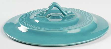 Harlequin Turquoise (Older) Lid for Round Vegetable