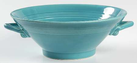 Harlequin Turquoise (Older) Round Vegetable No Lid