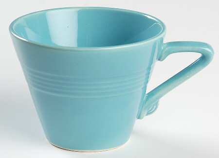 Harlequin Turquoise (Older) Flat Cup