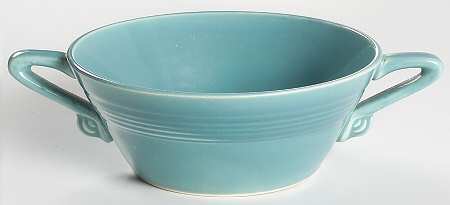 Harlequin Turquoise (Older) Cream Soup Bowl