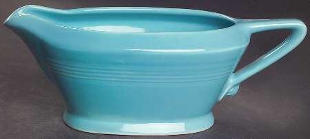 Harlequin Turquoise (Older) Gravy Boat