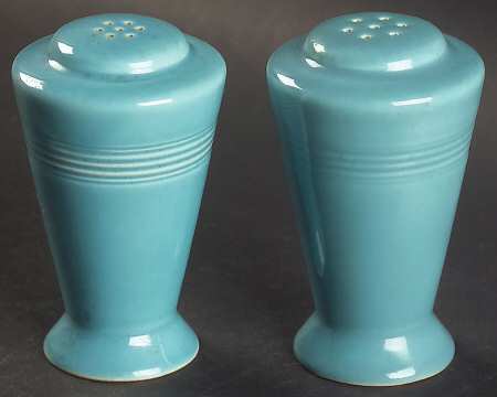 Harlequin Turquoise (Older) Salt & Pepper Set
