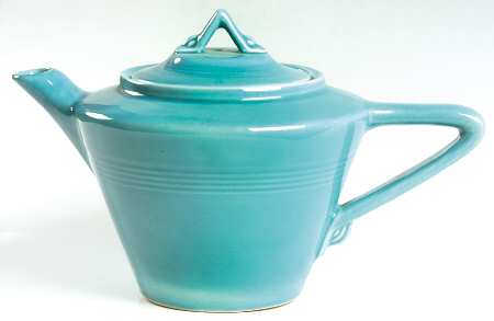 Harlequin Turquoise (Older) Teapot & Lid