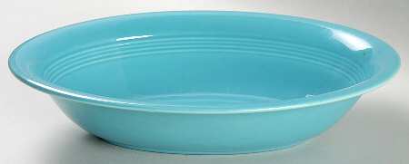 Harlequin Turquoise (Older) 9" Oval Vegetable Bowl