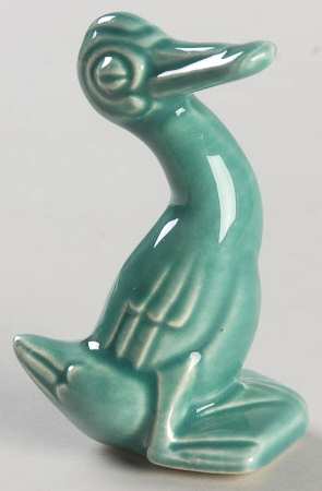 Harlequin Turquoise (Older) Duck Figurine